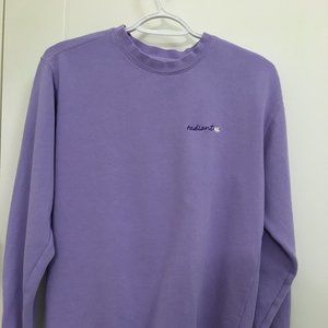 purple sweatshirt